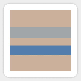 A superior variation of Arsenic, Khaki (Html/Css) (Khaki), Quick Silver and Cyan Azure stripes. Sticker